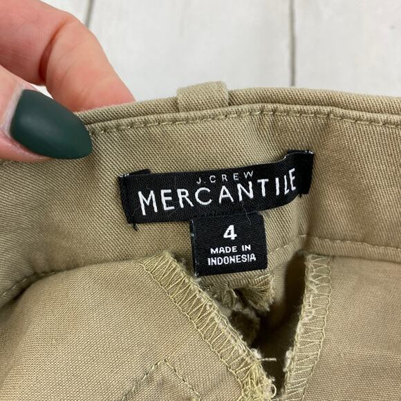 J. Crew Mercantile Khaki Tan Effortless Slim-Fit Crop Chino Pants J9743 Size 4 - Picture 9 of 12